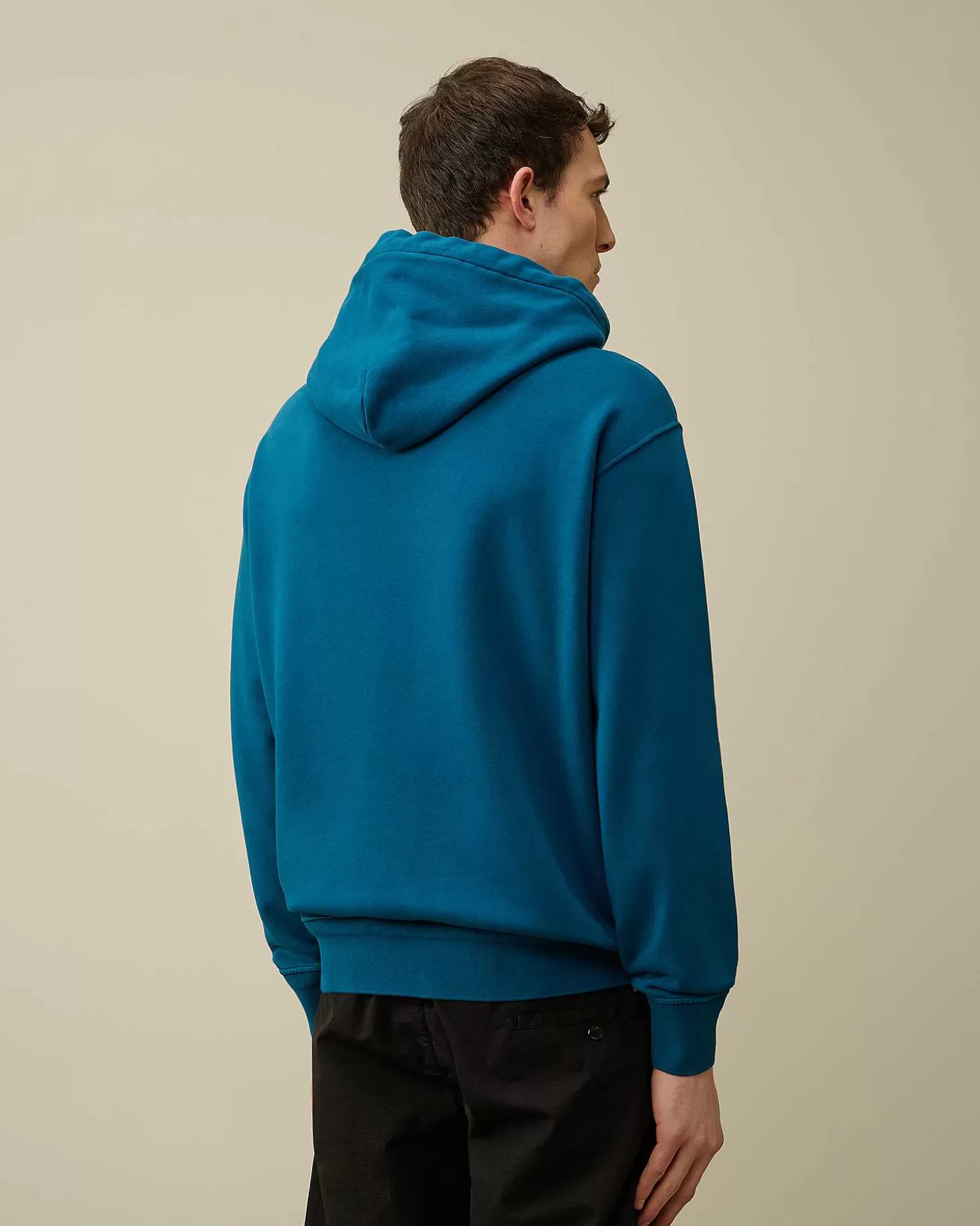 Homme C.P. Company Sweat-Shirts^Cotton Diagonal Fleece Logo Hoodie