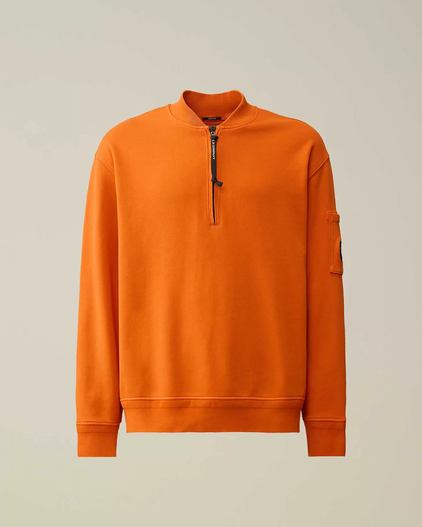 Homme C.P. Company Sweat-Shirts^Cotton Diagonal Fleece Zipped Sweatshirt