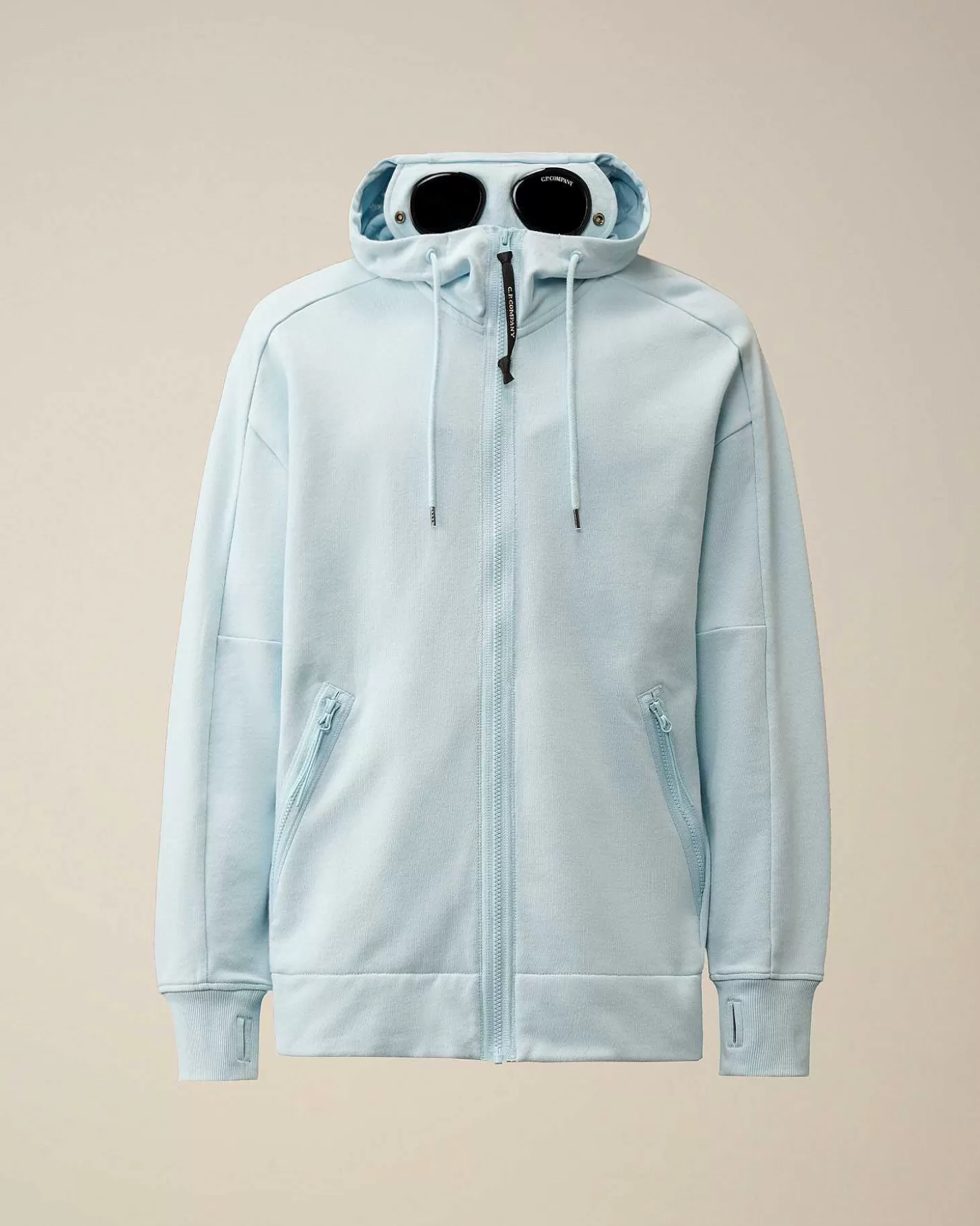 Homme C.P. Company Sweat-Shirts^Diagonal Raised Fleece Goggle Zipped Hoodie