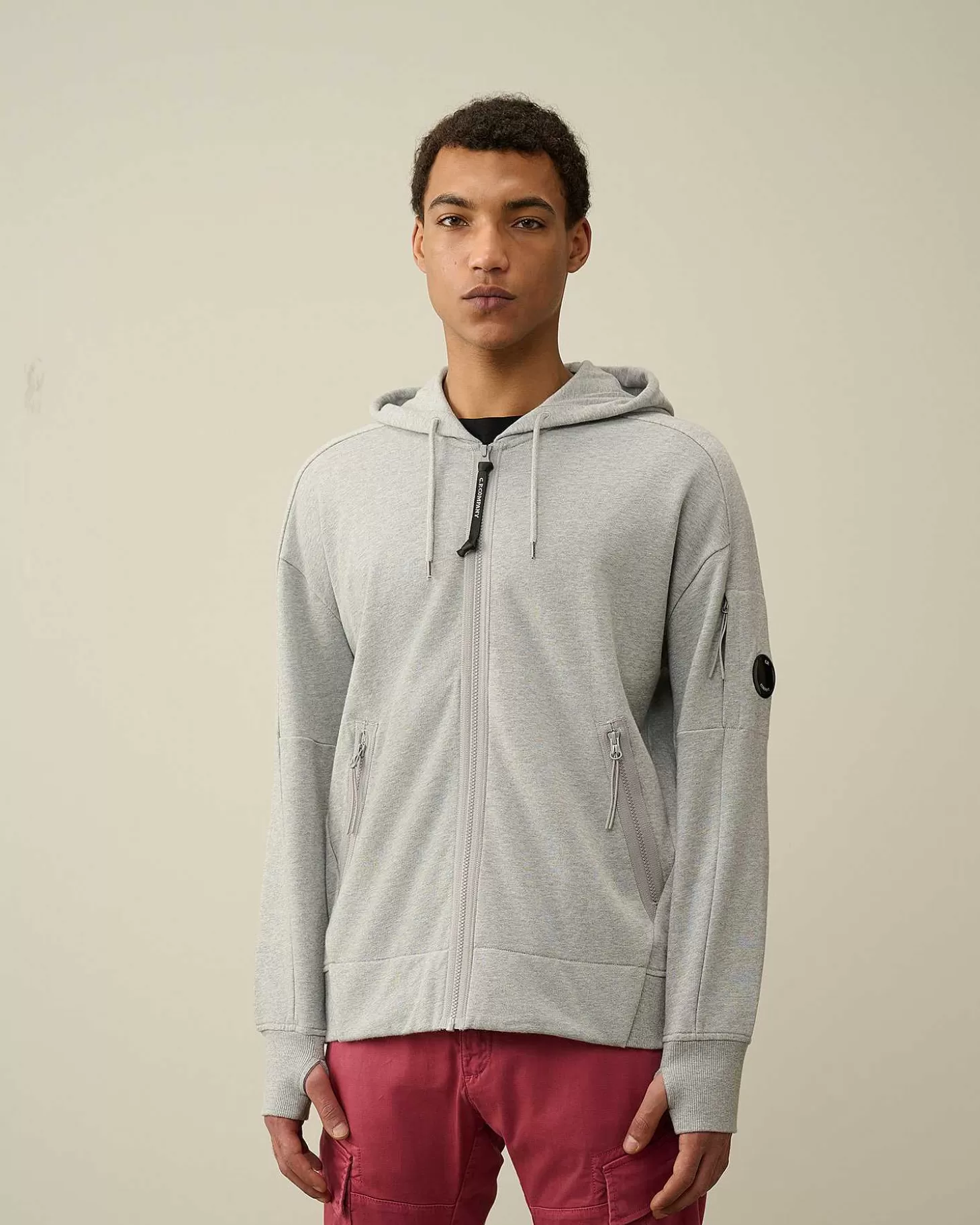 Homme C.P. Company Sweat-Shirts^Diagonal Raised Fleece Zipped Hoodie