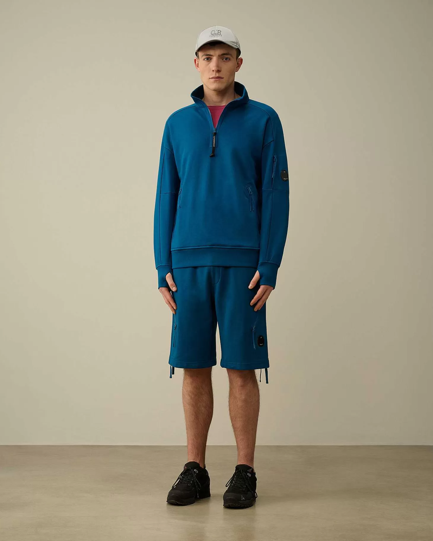 Homme C.P. Company Sweat-Shirts^Diagonal Raised Fleece Zipped Sweatshirt