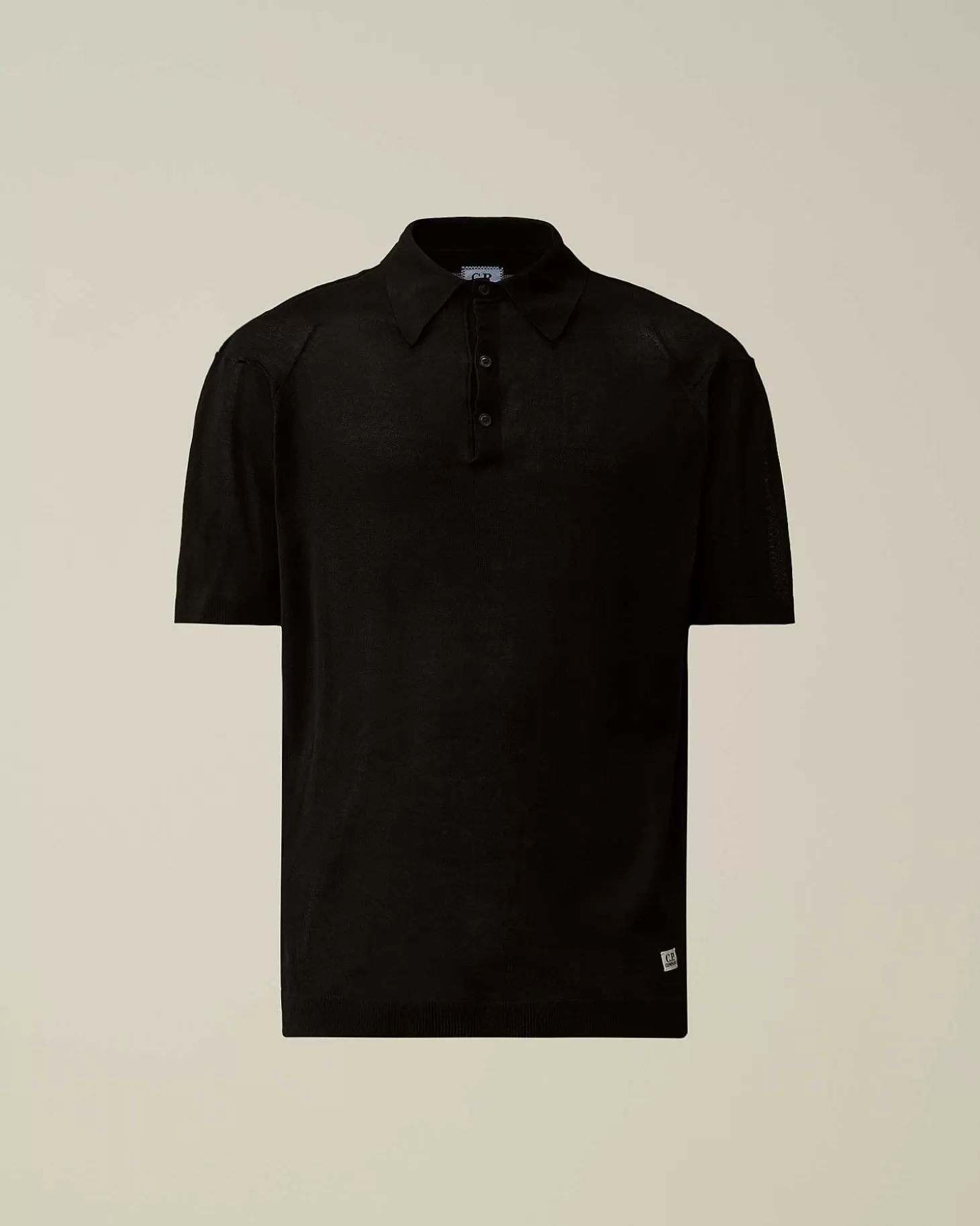 Homme C.P. Company Pulls^Filo Di Scozia Knitted Polo Shirt