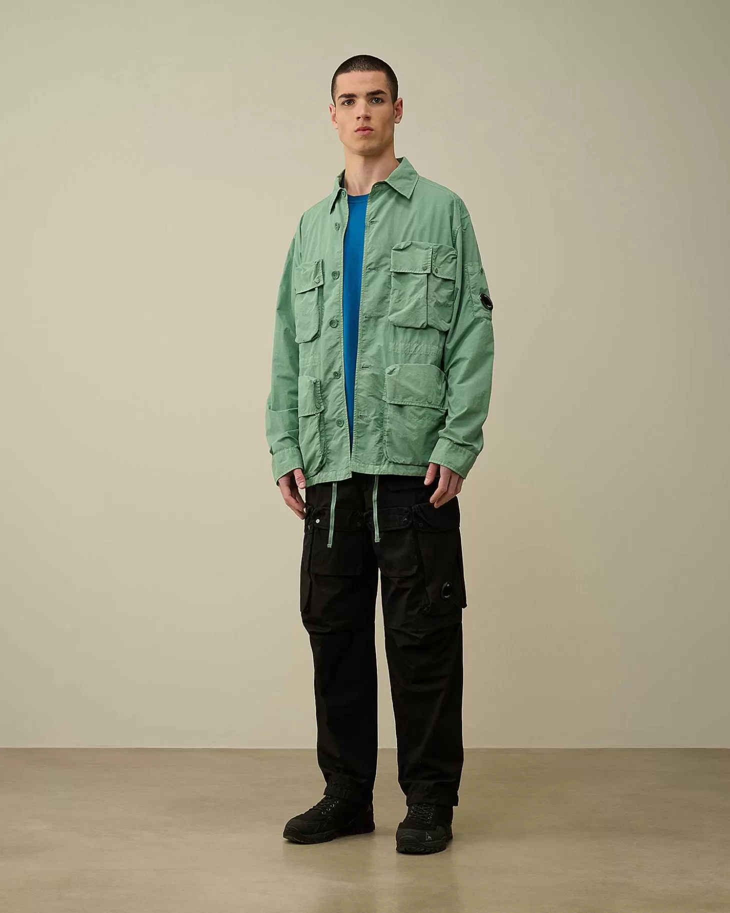 Homme C.P. Company Surchemises^Flatt Nylon Utility Overshirt