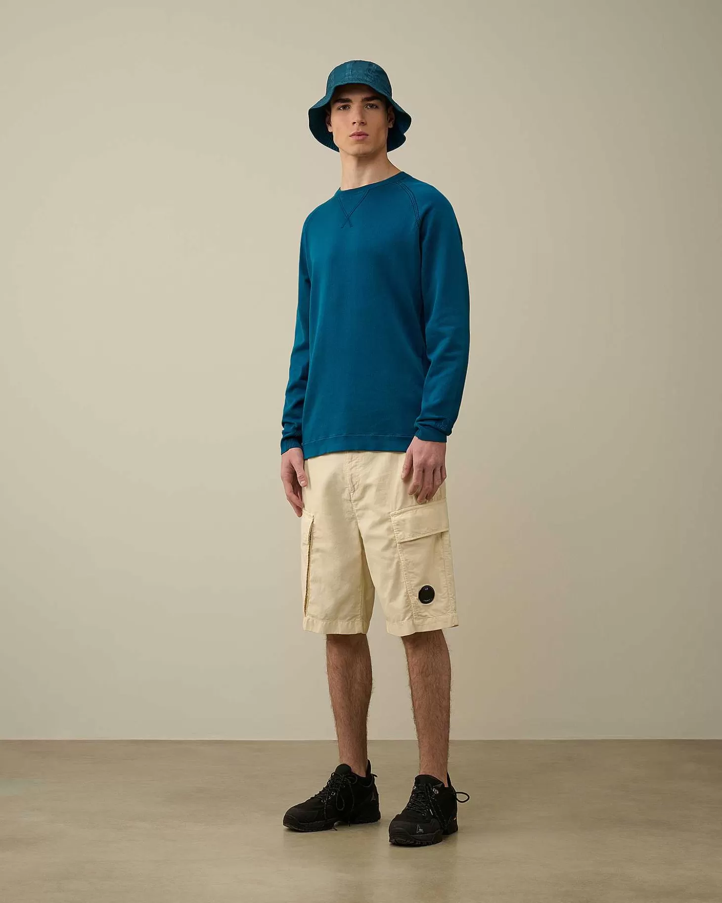 Homme C.P. Company Pulls^Light Terry Knitted Sweatshirt