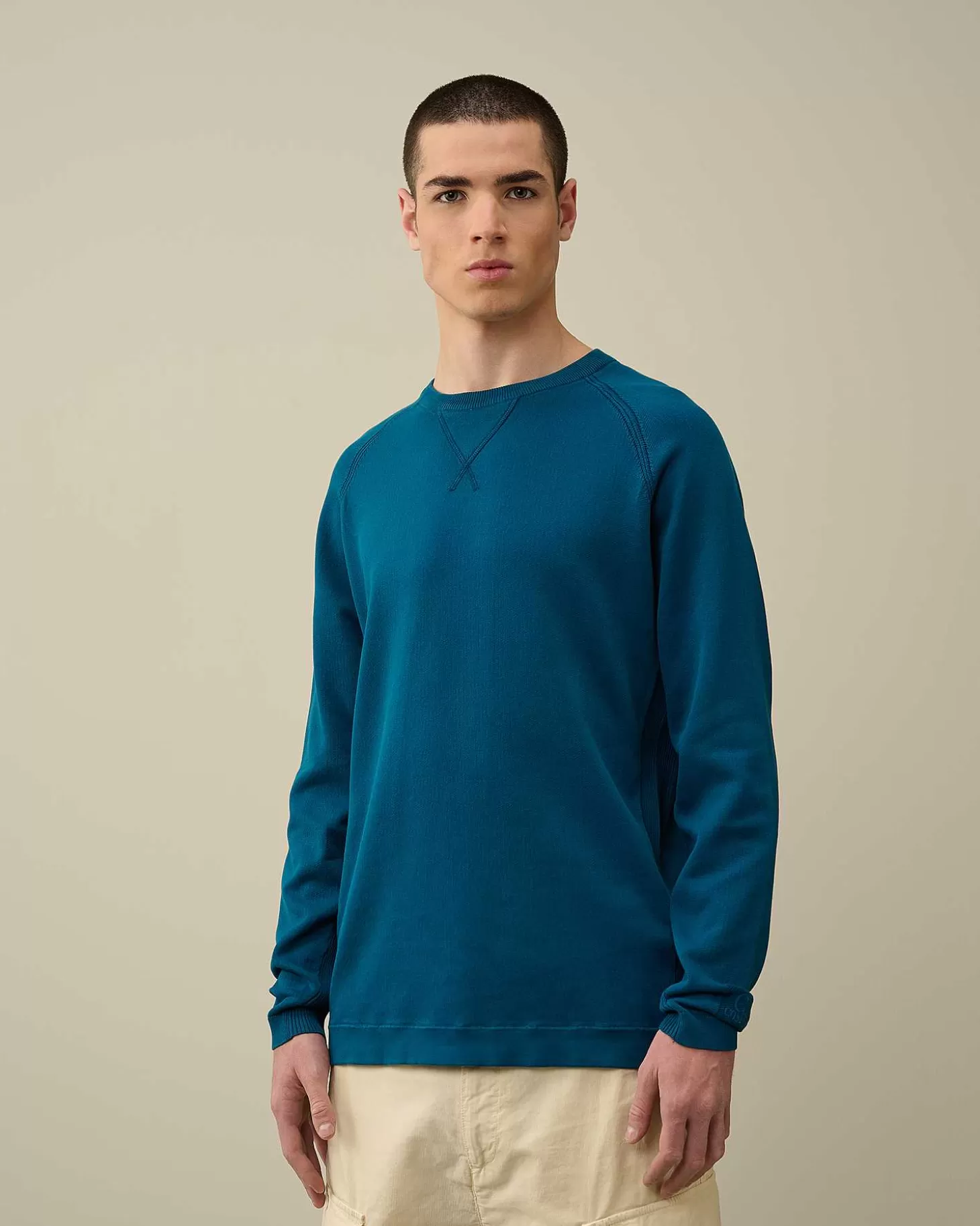 Homme C.P. Company Pulls^Light Terry Knitted Sweatshirt