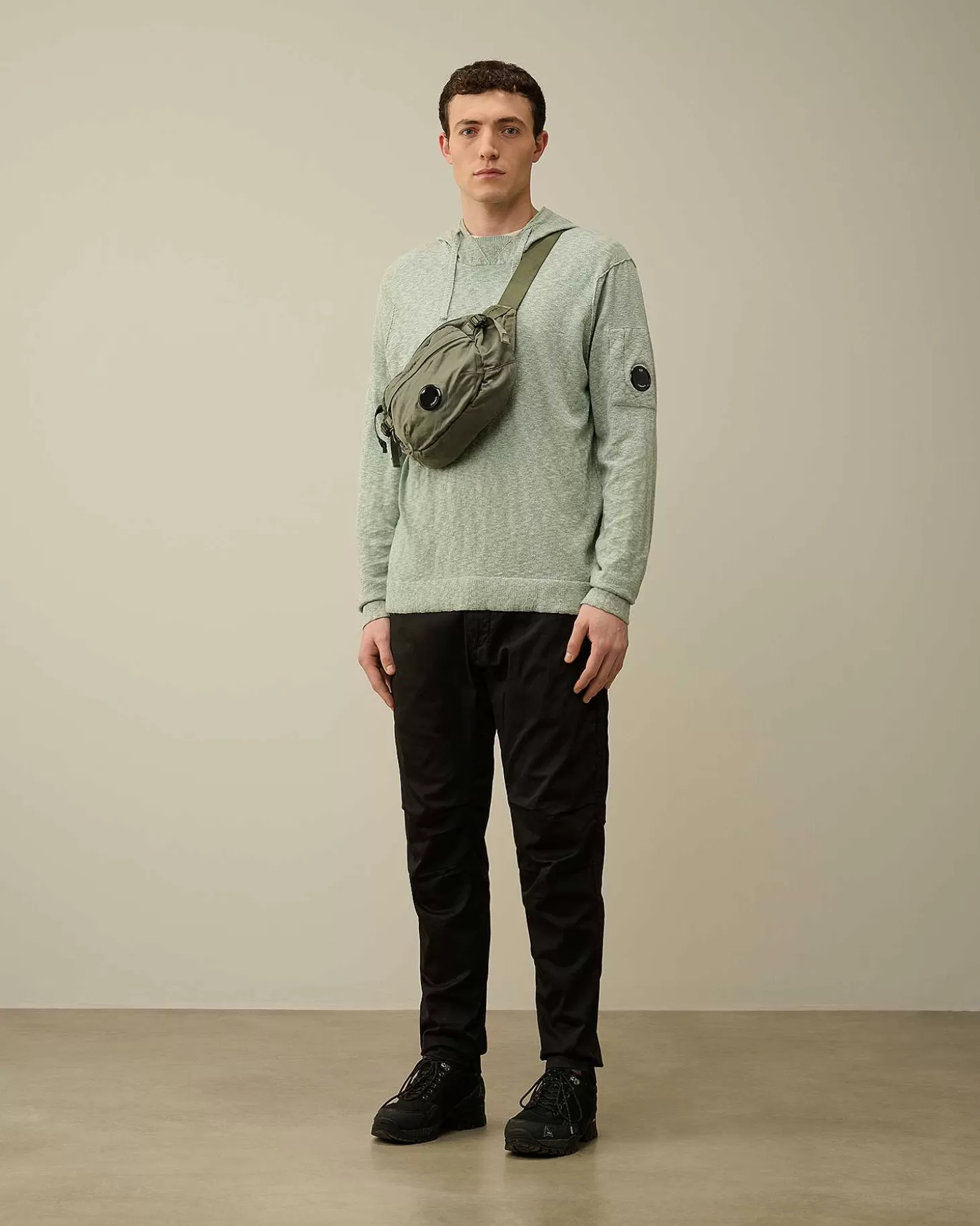 Homme C.P. Company Pulls^Melange Knitwear Hoodie