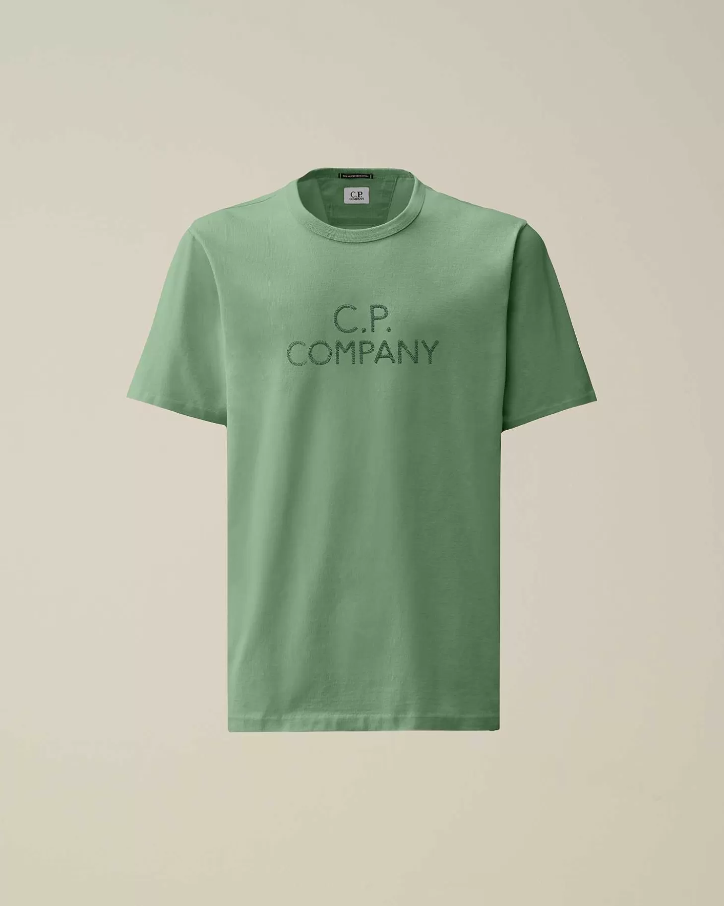 Homme C.P. Company T-Shirts Et Polos^30/2 Mercerized Jersey Twisted Logo T-Shirt