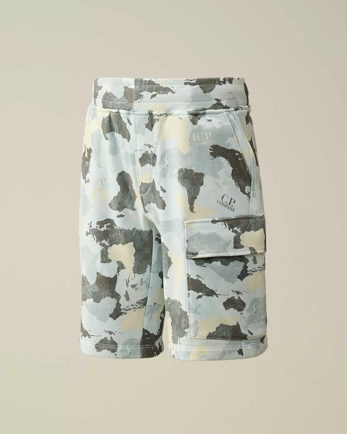 Kids C.P. Company Vêtements 10-14 Ans^U16 Diagonal Fleece Printed Cargo Shorts